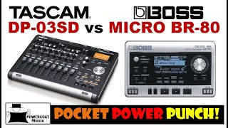 Tascam DP03SD Digital Portastudio vs Boss MICRO BR BR80 [upl. by Munson]