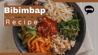 Bibimbap recipe  Easy and delicious bibimbap made at home [upl. by Ycrep109]