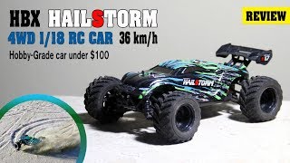 HBX Hailstorm 36kmh 4x4 HobbyGrade RC truggy  Review [upl. by Morice]