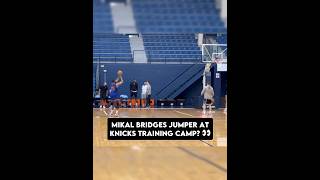 Mikal Bridges new jumper at Knicks training camp 🤔 shorts [upl. by Ronnholm]