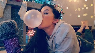 ASMR Gum ChewingBubble Blowing In Pose By The Fire [upl. by Trevor]