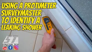 Using a Protimeter Surveymaster to identify a leaking shower [upl. by Coryden753]