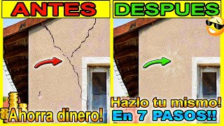 🔨Como REPARAR GRIETAS en PAREDES PARA SIEMPRE  🌧️ Como REPARAR una GRIETA en la FACHADA Fácil [upl. by Lerrud670]