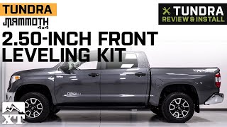 20072021 Tundra Mammoth 250Inch Front Leveling Kit Review amp Install [upl. by Rivard459]