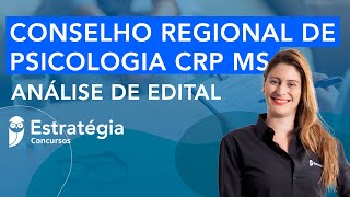 Concurso CRPMS Análise de Edital Conselho Regional de Psicologia 2020 [upl. by Devon]