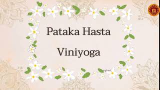 Pataka hasta Viniyoga along with pictures  asamyuta hasta kalakshetra bharatanatyam hastamudras [upl. by Ulyram618]