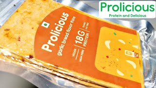 Prolicious Garlic Bread Thin 90g  Ingredients Recipe Taste Price  Prolicious 18g Protein Thins😋 [upl. by Gussie]