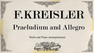 FKreisler  Praeludium and Allegro  Piano Accompaniment [upl. by Varion625]