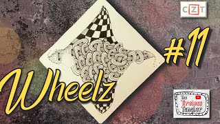 WHEELZ  100 Days of Zentangle ® 2021  Day 11 [upl. by Eciened98]