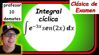 👉 Integral cíclica 🔝 Integrales por partes [upl. by Ycniuqed745]