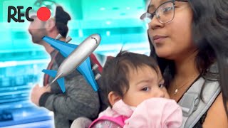 Babies First Airplane Ride  Tips For Babies First Flight [upl. by Nomzzaj636]