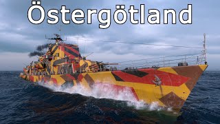 World of WarShips Östergötland  5 Kills 165K Damage [upl. by Gnous931]