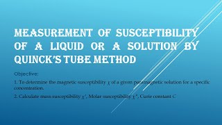 Quinckes Tube method Part 1 [upl. by Adnhoj854]