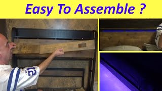 Durable Bed Frame Furnulem Platform Bed with LED Lights Easy To Assemble  Review [upl. by Deb223]