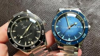 【faakee Review】Vintage Seamaster 300 75th Anniversary Summer Blue vs Black [upl. by Denise]