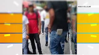 Video presunto ataque con arma traumática a 4 personas en el Centro de Medellín  Telemedellín [upl. by Oriane]