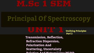 Unifying Principles MSc 1 Sem [upl. by Eldwin]