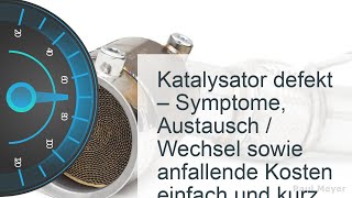 Katalysator  Kat defekt  Kosten » Symptome » Reparatur [upl. by Kehr626]