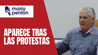 Díaz Canel aparece por primera vez tras las protestas y envía mensaje [upl. by Narine]