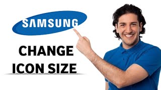 How to change icon size on Samsung Galaxy phone  2024 [upl. by Cerelia]