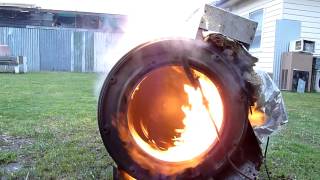 Rotary Oil Heater Running Clean and Hot [upl. by Marilla]