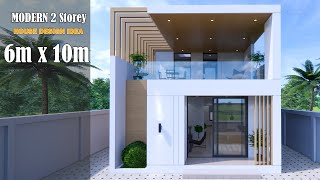 Modern 2 Storey House idea  6m x 10m3 Bedroom [upl. by Oicelem]