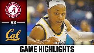 Alabama vs Cal Game Highlights  202425 ACC Womens Basketball [upl. by Sung]