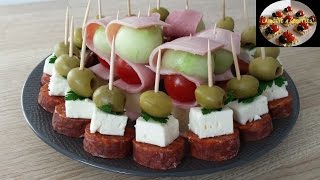 1 Brochettes apéritives Rapide et facile  APERITIF DINATOIRE  LA BOITE A RECETTES [upl. by Ydniahs]