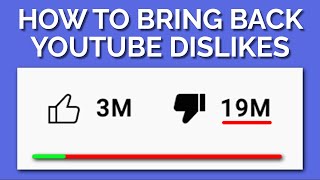 How to Bring Back Dislikes on YouTube Videos [upl. by Atok]