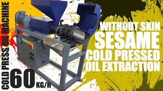 WITHOUT SKIN SESAME OIL EXTRACTION  UNHULLED SESAME COLD PRESSED OILING  BEST SINGLE PHASE MACHINE [upl. by Auqinihs157]