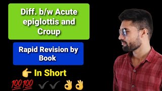 acute epiglottitis vs croup lecture ent [upl. by Nnylav]