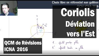 Comment étudier une chute libre dans le référentiel terrestre non galiléen  QCM ICNA 2016 [upl. by Wenger182]