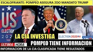 Pompeo asegura segundo mandato de Trump por datos de la CIA [upl. by Denoting64]