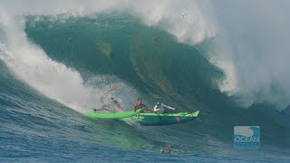 Big Wave Canoe Surfing Action [upl. by Walls]