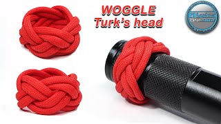 How to Make a Paracord Woggle Paracord Knots Tutorial Turks Head Knot DIY [upl. by Niai]