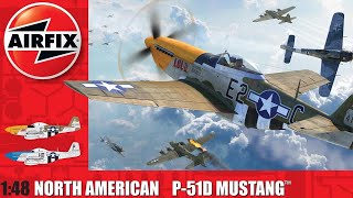 Quick Look Review Airfix 148 P51D Mustang [upl. by Oratnek]