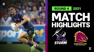 Storm v Broncos Match Highlights  Round 4 2021  Telstra Premiership  NRL [upl. by Willamina867]