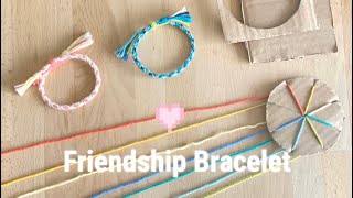 Friendship Bracelet  using cardboard wheel [upl. by Htennek]