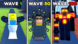 JAK PRZECHODZĘ ENDLESS MODE DO 100 WAVE w TOILET TOWER DEFENSE w ROBLOX [upl. by Eenalem]