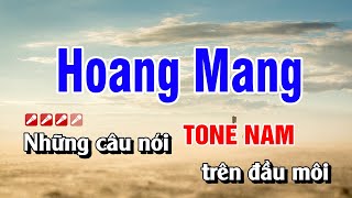 Karaoke Hoang Mang Tone Nam Hay Nhất  Hoàng Luân [upl. by Affer]