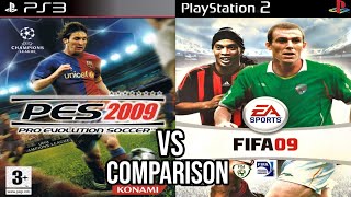 PES 2009 PS3 Vs FIFA 09 PS2 [upl. by Garratt]