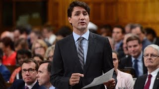 Trudeau vs Senate on budget bill  Sunday Scrum [upl. by Ocirnor825]