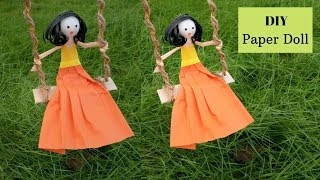 DIY Handmade Paper Doll making tutorial By Aloha crafts [upl. by Tibold602]