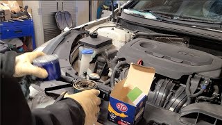 2019 Hyundai Sonata 24l oil change [upl. by Nnylanna]