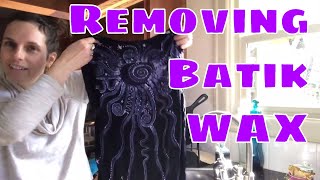 How To Remove Beeswax From A Batik At Home [upl. by Boothe]