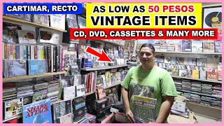 AS LOW AS 50 PESOS MAY MABIBILI KA DITO NA CD CASSETTES PLUS OTHER VINTAGE ITEMS  RECTO CARTIMAR [upl. by Frederik]