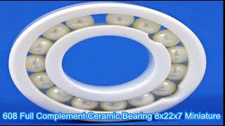 608 Full Complement Ceramic Bearing 8x22x7 Miniature Ball Bearing Bore 8mm x 22mm x 7mm [upl. by Roleat]