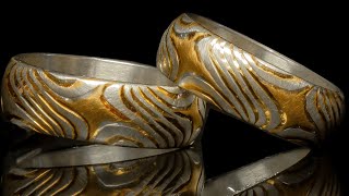 Fascination Mokume Gane  Part of you is part of me  Silver and gold ring [upl. by Gairc735]