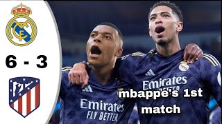 REAL MADRID VS ATLETICO 6  3  ● ALL GOAL AND HIGHLIGHTS 2024  MBAPPES 1ST MATCH FOR MADRID [upl. by Hamel]