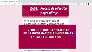 Cómo diligenciar formulario de postulación para el proceso de selección y aprendizaje de encuestas [upl. by Kulseth96]